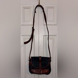 Plaid Leather Crossbody Bag